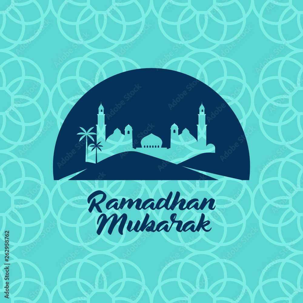 Obraz premium Ramadan mubarak beautiful greeting card, template for menu, invitation, poster, banner, card for the celebration of Muslim community festival - Vector 