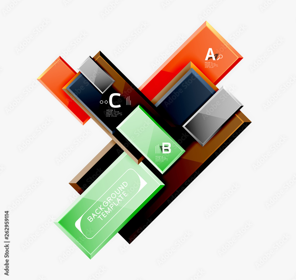 Minimal square banner abstract background