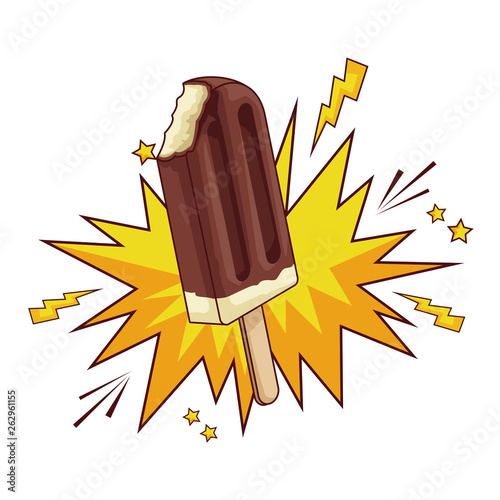 ice lolly and speech bubble