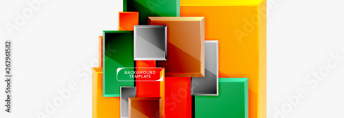 Minimal square banner abstract background