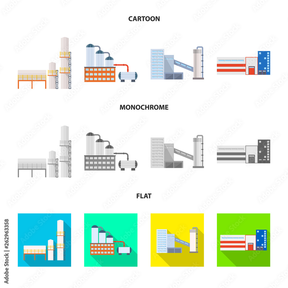 Vector illustration of production and structure logo. Set of production and technology vector icon for stock.