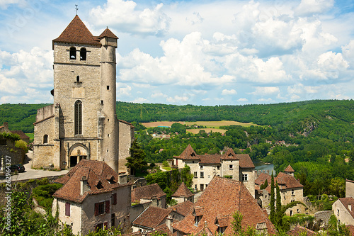 village of Saint Cirq Lapopie  France.