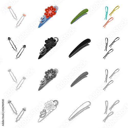 Vector illustration of beauty and fashion sign. Set of beauty and female stock vector illustration.
