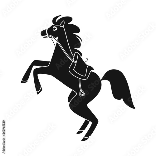 Vector design of horse and animal logo. Collection of horse and running vector icon for stock.