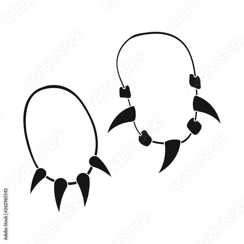 Vector illustration of prehistoric and bone icon. Collection of prehistoric and decoration stock symbol for web.