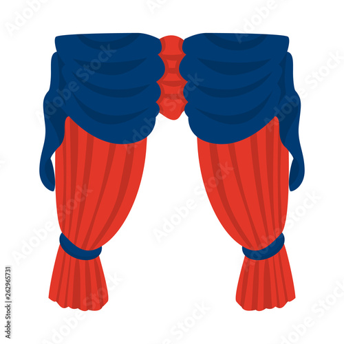 Isolated object of curtain and house sign. Collection of curtain and opera vector icon for stock.