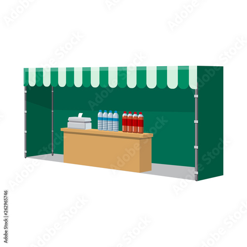 Vector design of market and tent icon. Set of market and expo vector icon for stock.