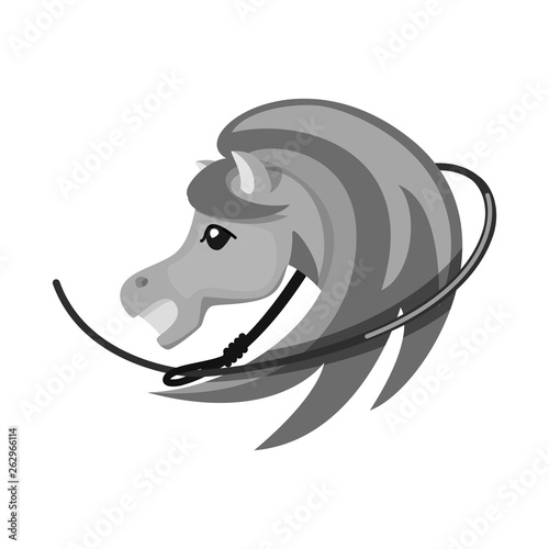 Vector design of horse and race logo. Collection of horse and animal vector icon for stock.