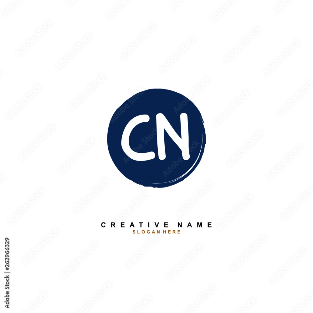C N CN Initial logo template vector C N CN Initial logo template vector