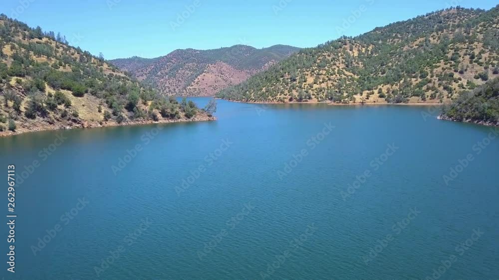 Drone Ascends in Recreational Area with Lake Drone Ascends in Recreational Area with Lake