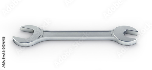Wrench isolated on white background 3d rendering © kv_san