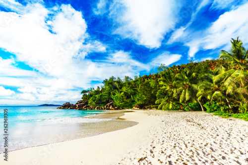 sunny day on paradise beach anse georgette,praslin seychelles 51