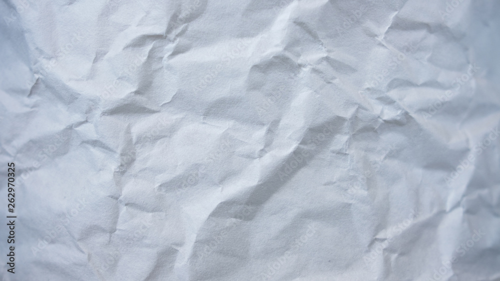 Obraz premium Crumpled white paper background