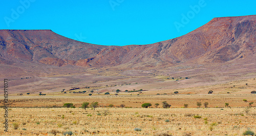 Beautiful and colorful mountains of Namibia