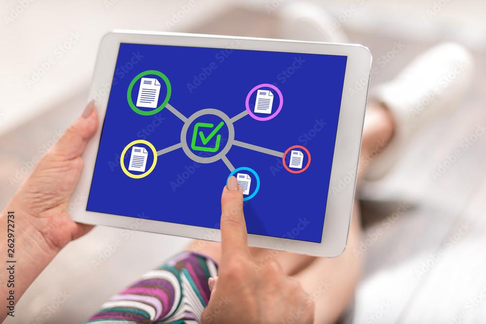 Validation concept on a tablet