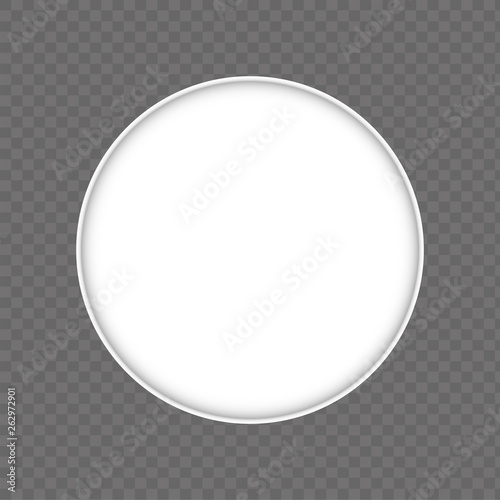 White empty plate. Vector