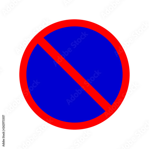 Free Download No parking road. Clearway sign on white background. Traffic regulatory warning stop symbol. Vector illustration.  - GFXLoad