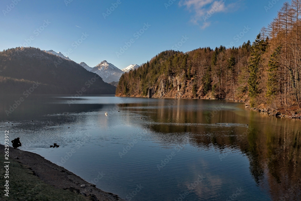 Naklejka premium Alpsee in Schwangau. Bavaria, Germany.