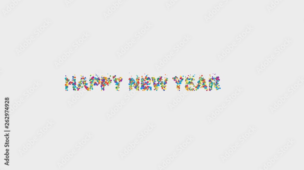 white background happy new year colorful balls message wishes white background happy new year colorful balls message wishes