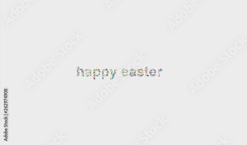 white background happy easter colorful balls message wishes