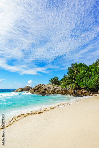 Beautiful wild lonely beach  police bay  seychelles 12