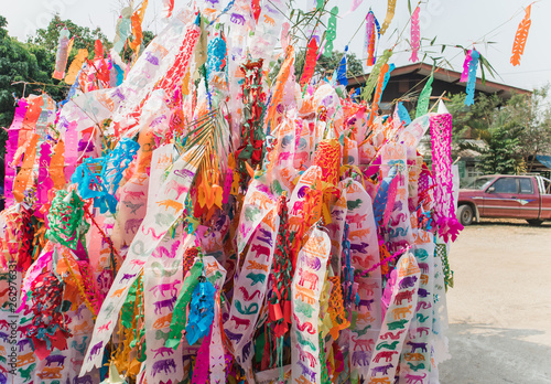 Colorful Lanna style Flags of Northern Thailand © Praneat