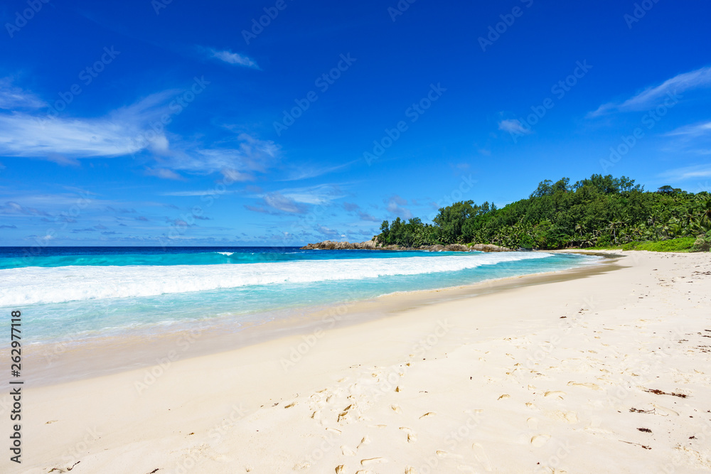 Beautiful wild lonely beach, police bay, seychelles 30
