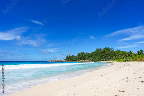Fototapeta Naklejka Na Ścianę i Meble -  Beautiful wild lonely beach, police bay, seychelles 32