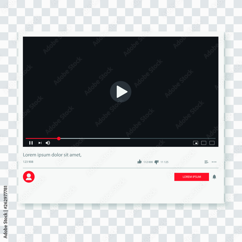 Social network interface, vector on a transparent background
