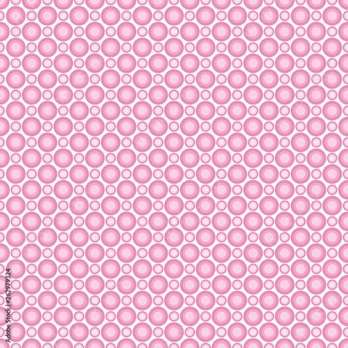 Seamless pattern of pastel pink circles. Background for fabrics, wallpapers, coatings, prints and designs. EPS file, vector - the template will fill in any form.