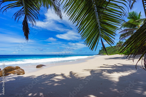Fototapeta Naklejka Na Ścianę i Meble -  beautiful paradise beach, anse bazarca, seychelles 24