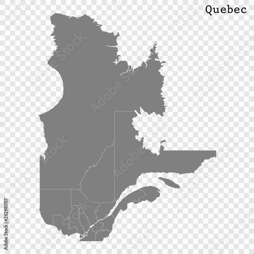 High Quality map province of Canada