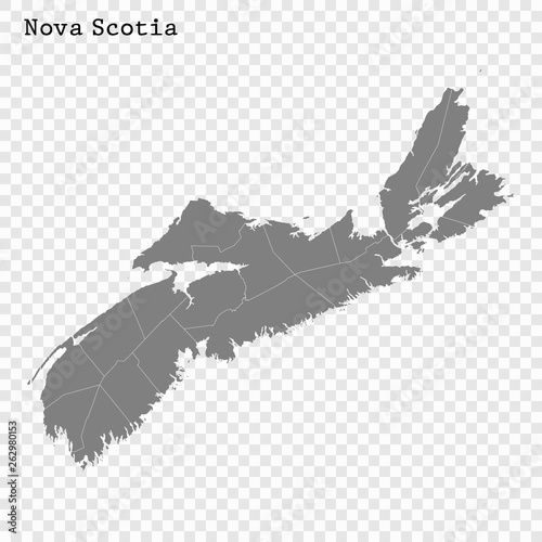 High Quality map province of Canada