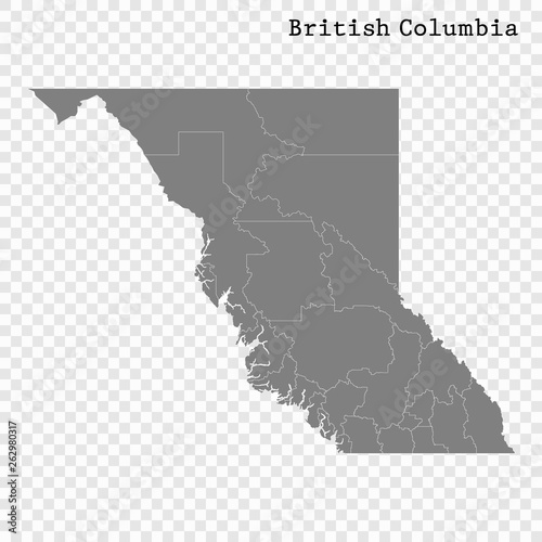 High Quality map province of Canada