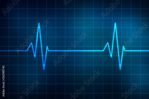 graph and health on blue abstract background, the blue color and blur abstract background