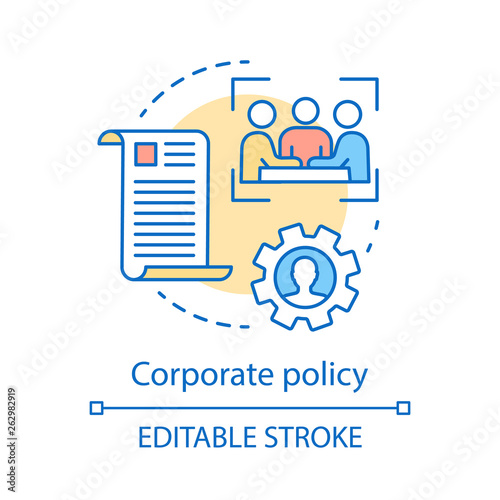 Corporate policy concept icon