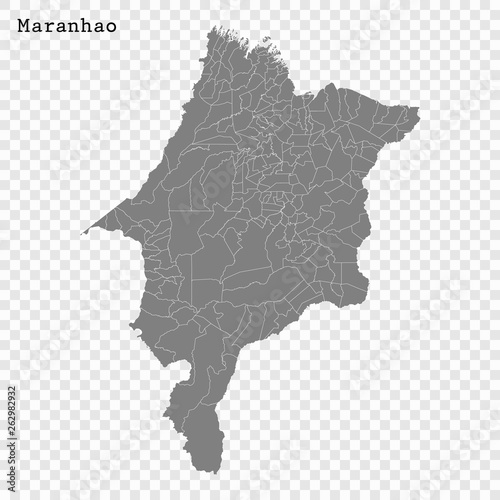 High Quality mapstate of Brazil