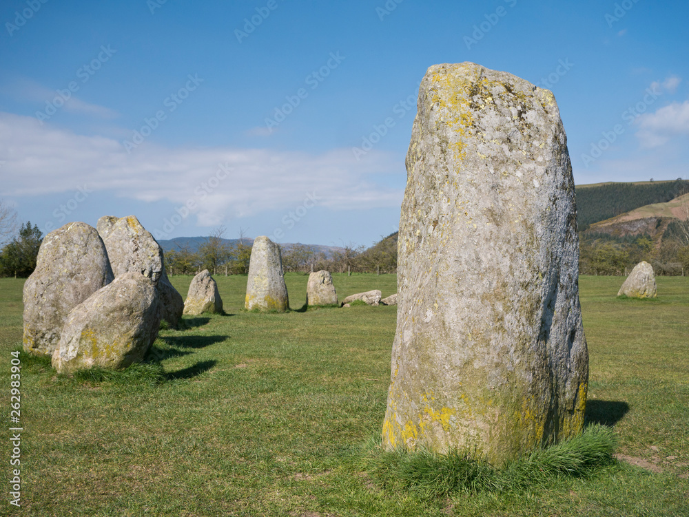 The Neolithic / Bronze Age Castlerigg Stone Circle near Keswick, Cumbria in the North West UK