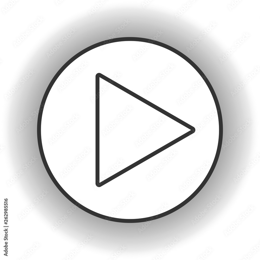 Play button icon. Music and video forward click shape symbol. Push arrow start player media. New EPS 10 Vector illustration Play button icon. Music and video forward click shape symbol. Push arrow start player media. New EPS 10 Vector illustration