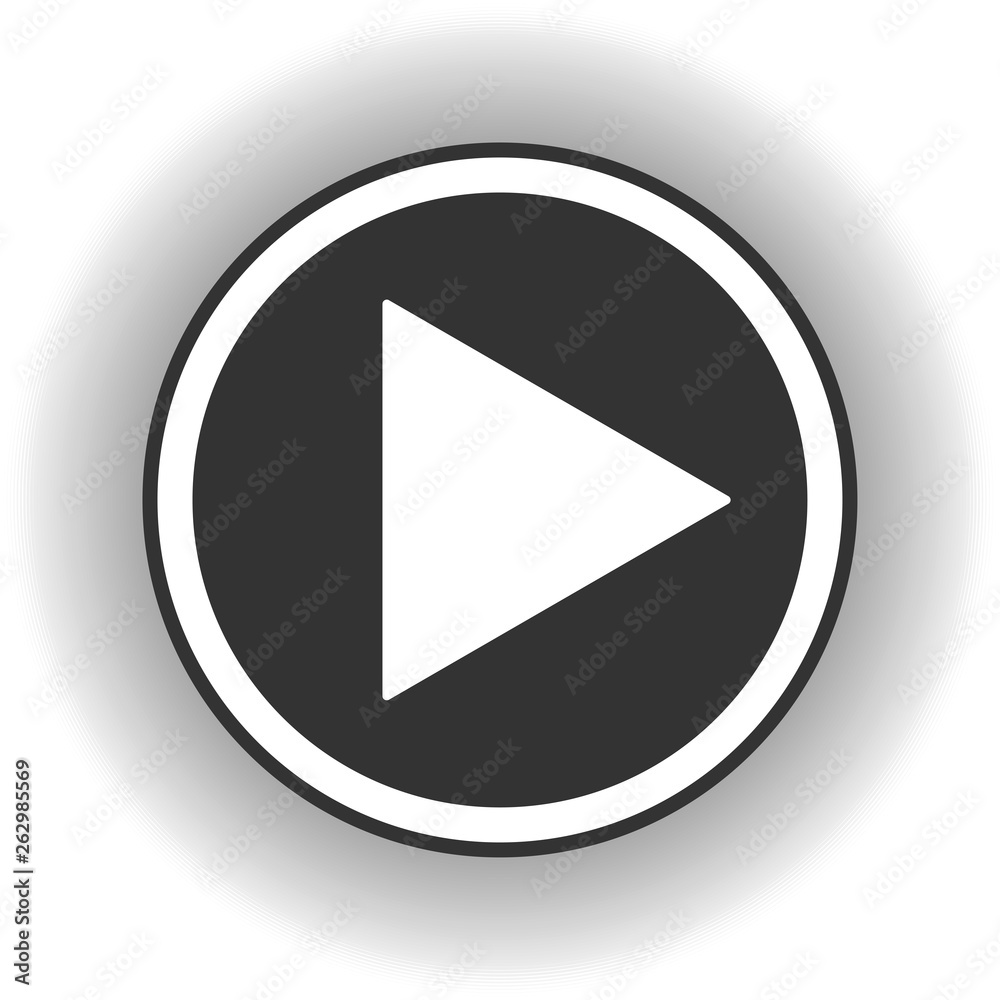 Play button icon. Music and video forward click shape symbol. Push arrow start player media. New EPS 10 Vector illustration Play button icon. Music and video forward click shape symbol. Push arrow start player media. New EPS 10 Vector illustration