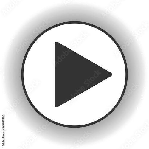 Free Download Play button icon. Music and video forward click shape symbol. Push arrow start player media. New EPS 10 Vector illustration - GFXLoad