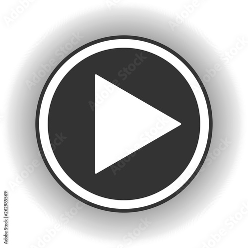 Free Download Play button icon. Music and video forward click shape symbol. Push arrow start player media. New EPS 10 Vector illustration - GFXLoad