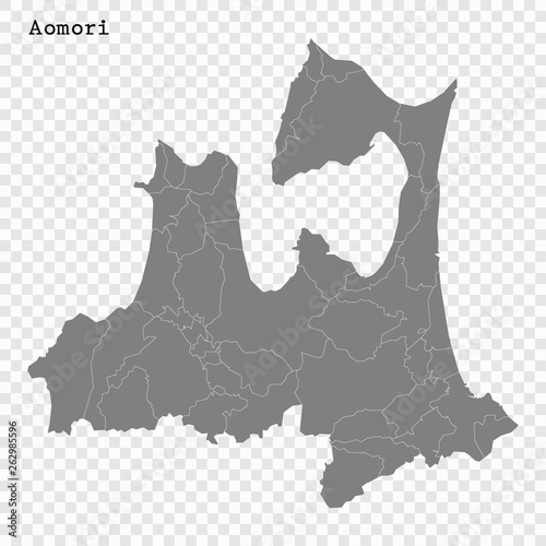 High Quality map prefecture of Japan