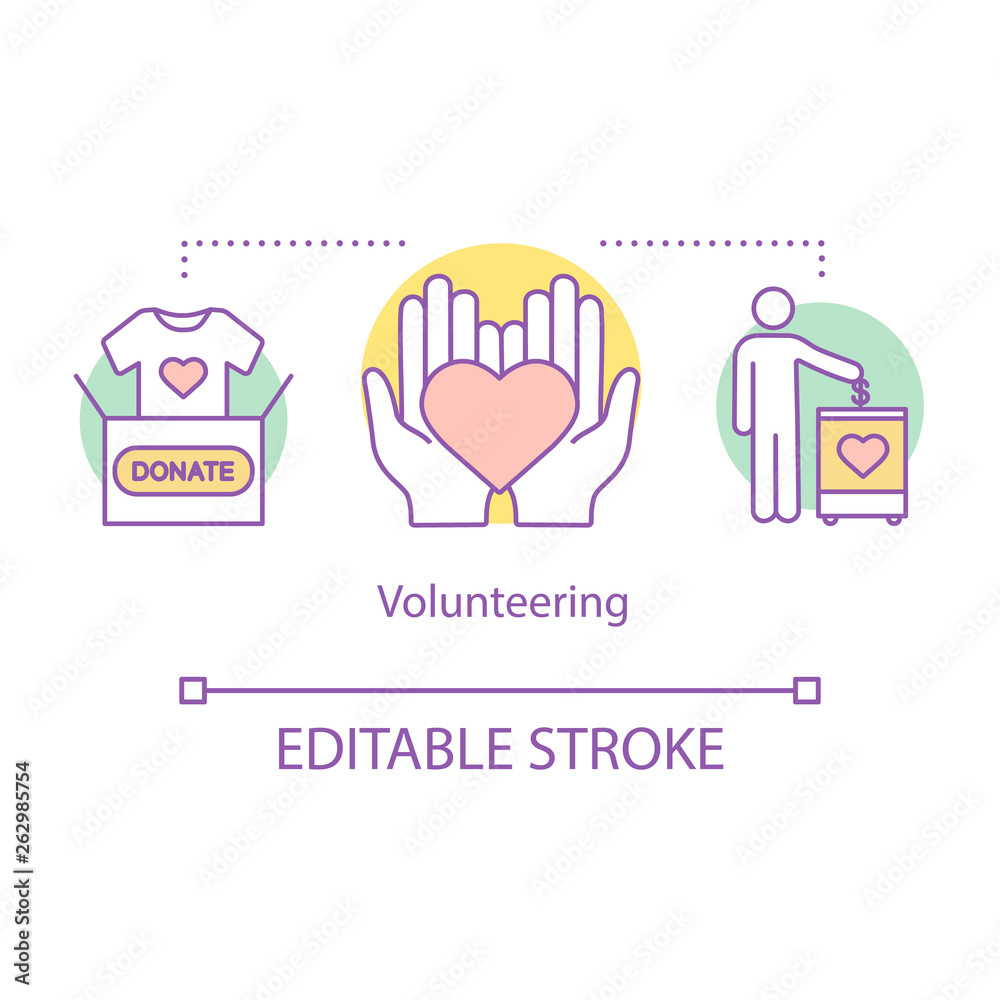 Volunteering concept icon