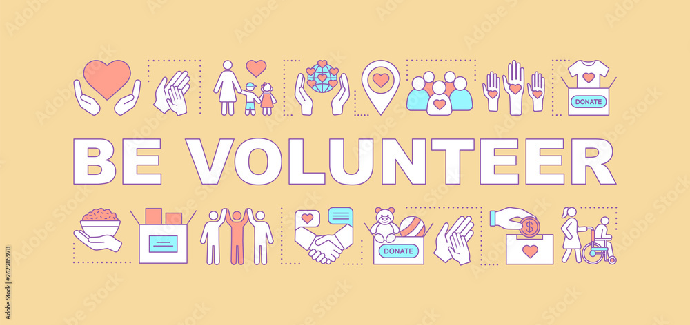 Volunteer training program word concepts banner Volunteer training program word concepts banner