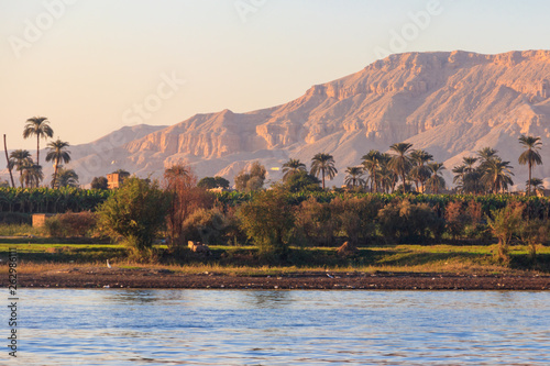 View of Nile river in Luxor, Egypt photo