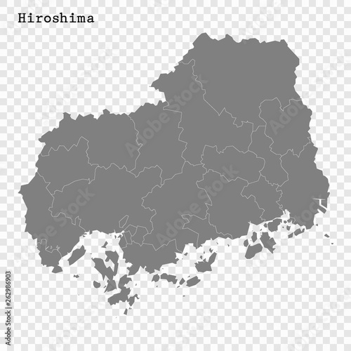 High Quality map prefecture of Japan