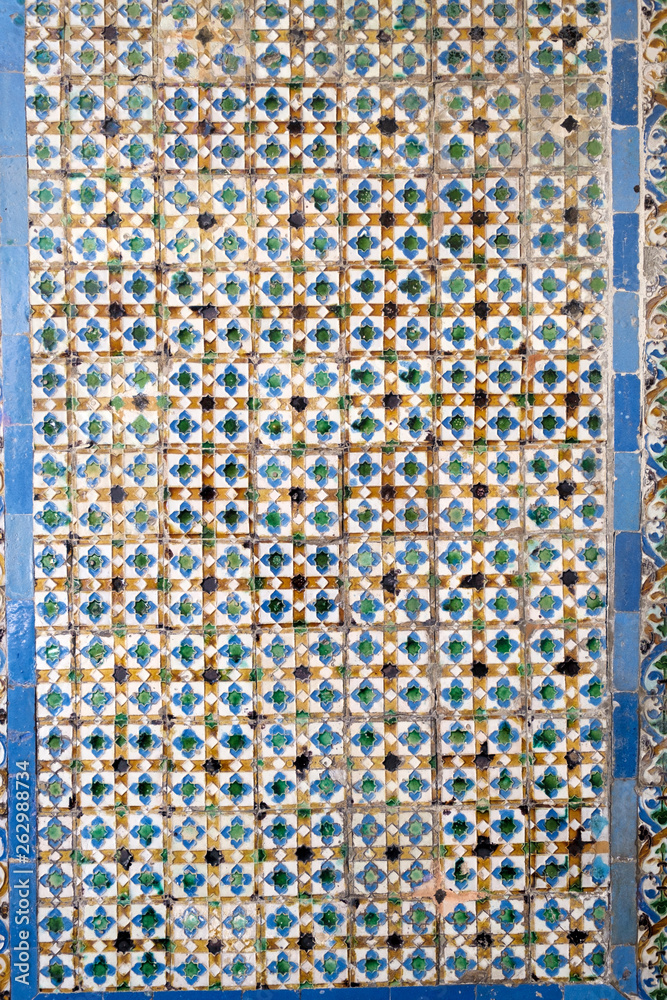 Moorish tile mosaics, seville, spain Moorish tile mosaics, seville, spain
