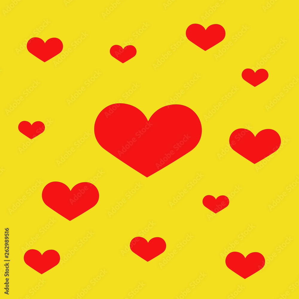 Lovely heart wallpaper. heart shapes in different sizes for Valentines Day background.