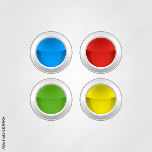 Free Download set of colorful glass buttons - GFXLoad